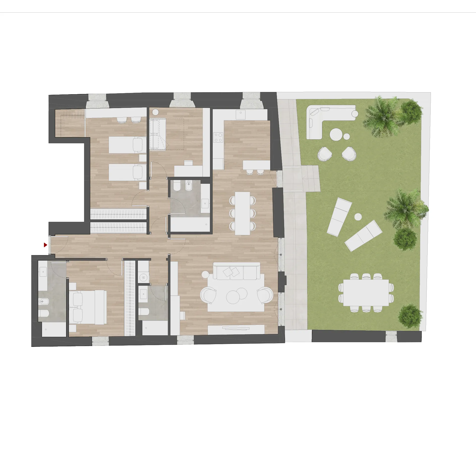 planimetria quadrilocale Palazzo Vescovile
